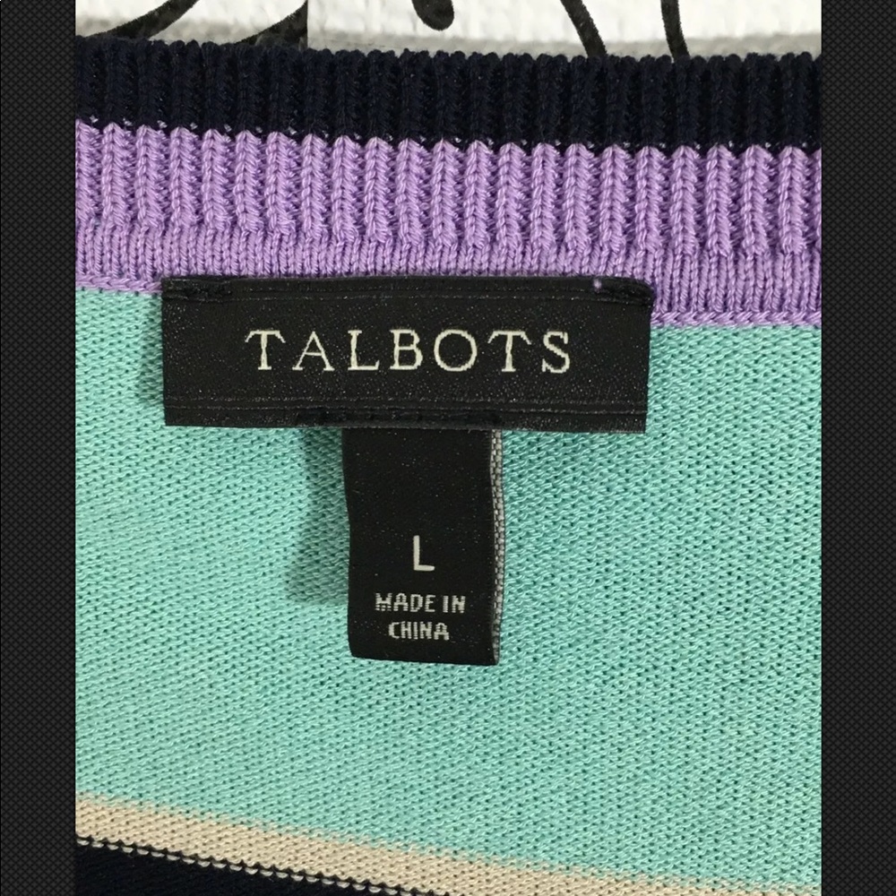 Talbots striped long sleeve sweater - Picture 4 of 5